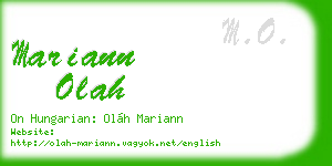 mariann olah business card